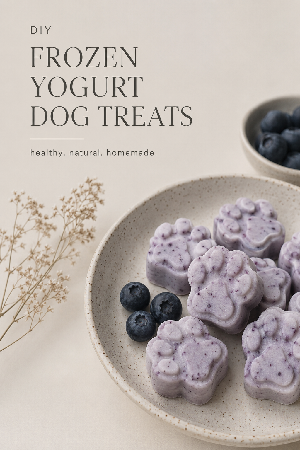 DIY Frozen Yogurt Blueberry Dog Treats