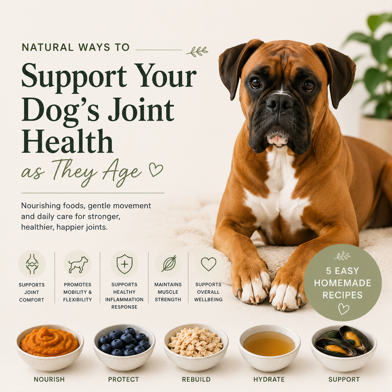 Natural Ways to Support Your Dog’s Joint Health as They Age + 5 Easy Homemade Recipes