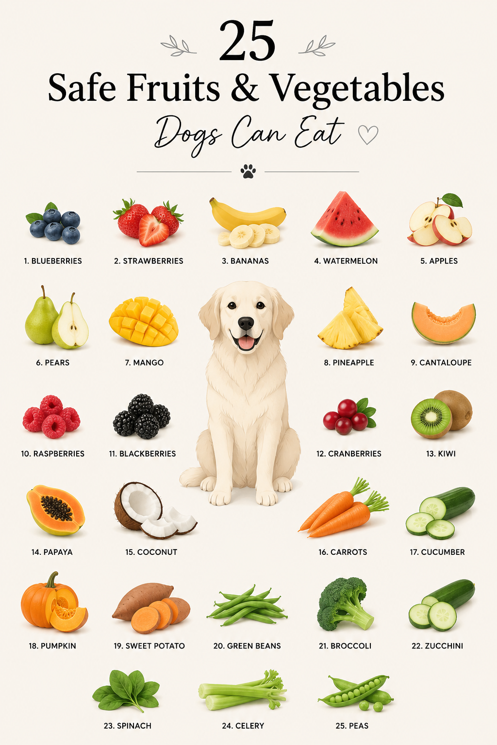 25 Safe Fruits & Vegetables Dogs Can Eat (And Their Benefits)