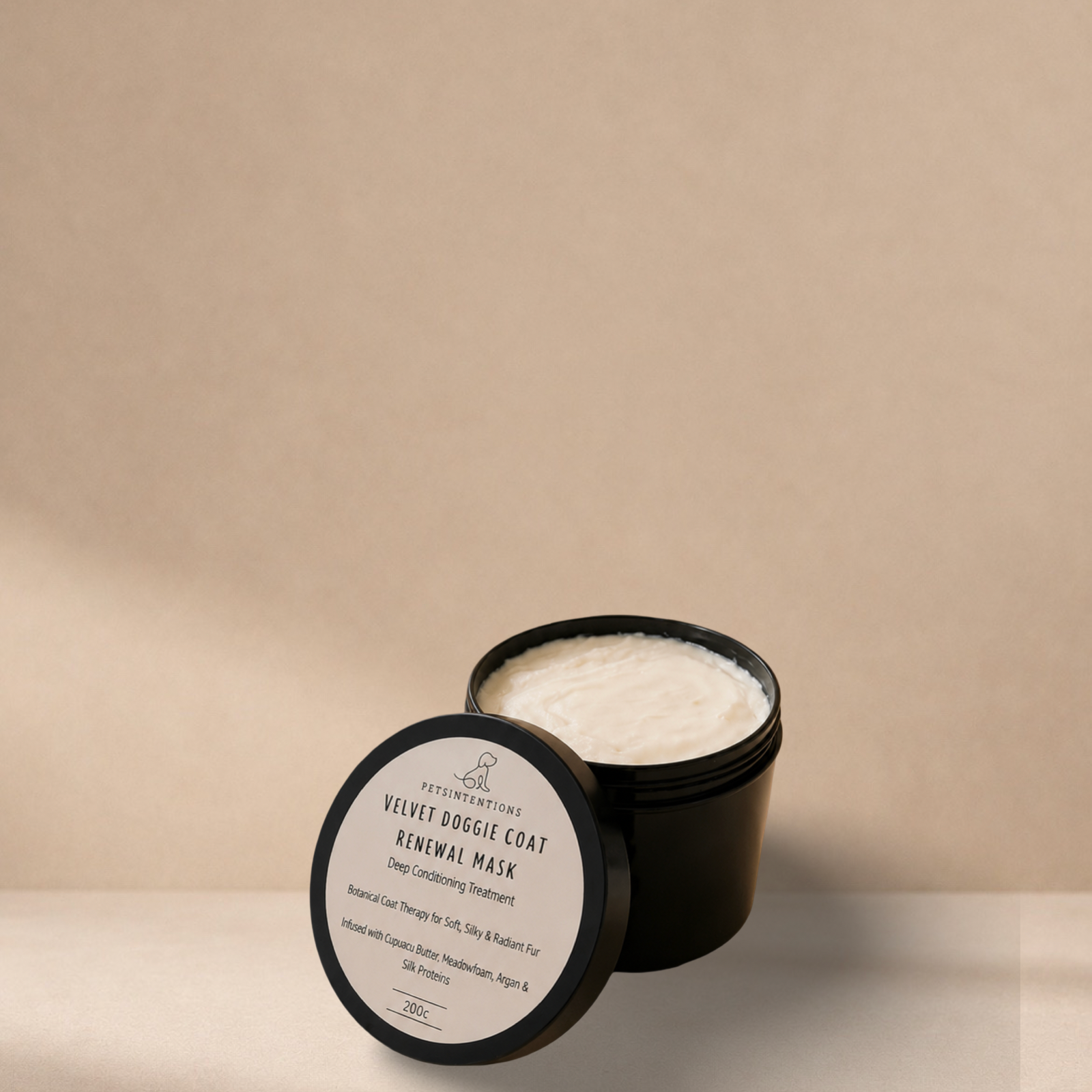 Velvet Doggie Coat Renewal Mask + Brush | Luxury Conditioning Dog Treatment
