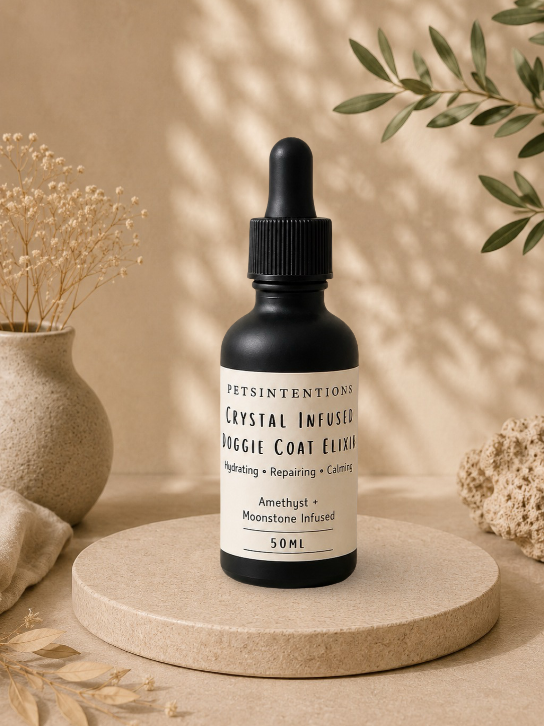 Crystal Infused Elixir | Calming Dog Coat Oil