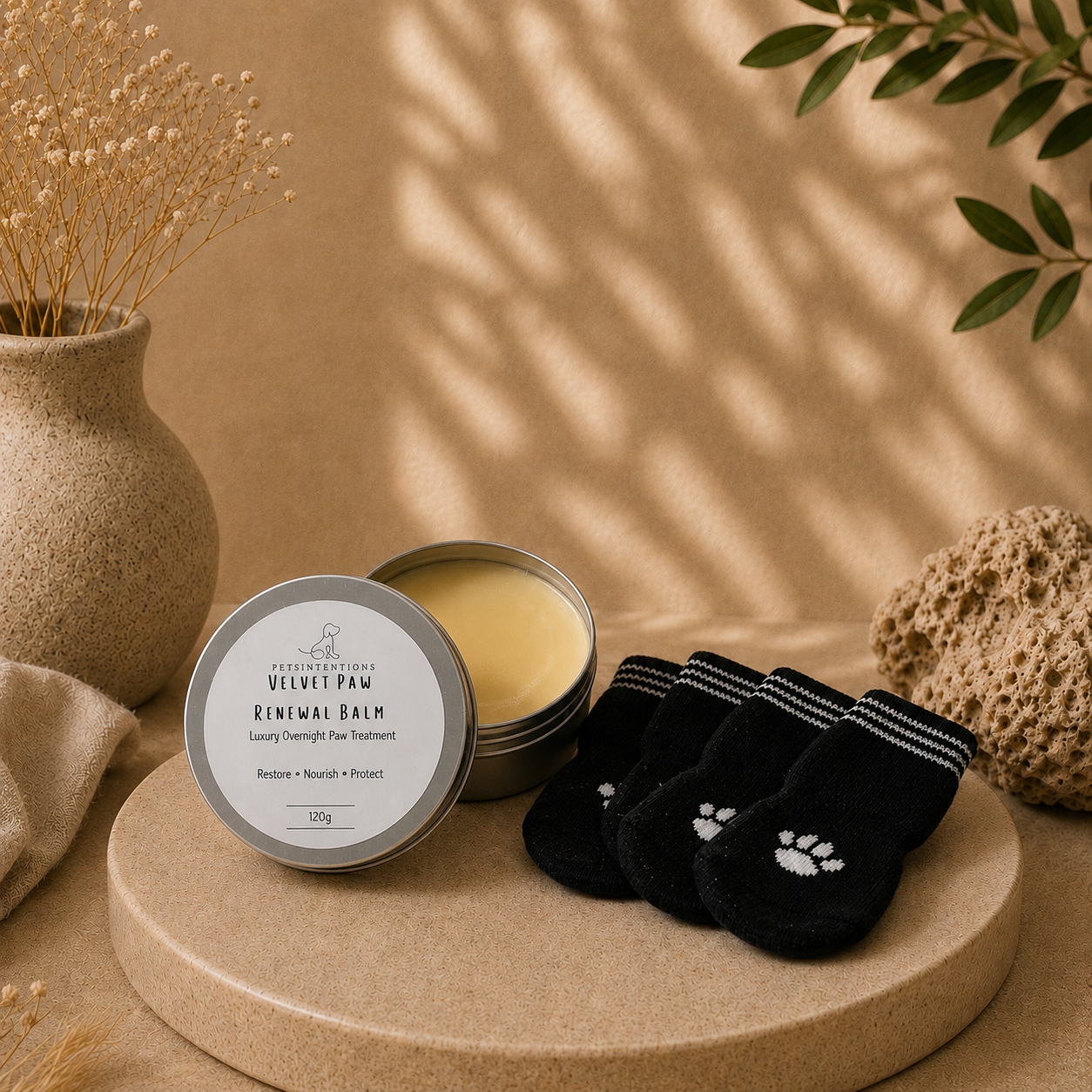 Overnight Paw Mask | Deep Repair Dog Balm + Doggie Socks