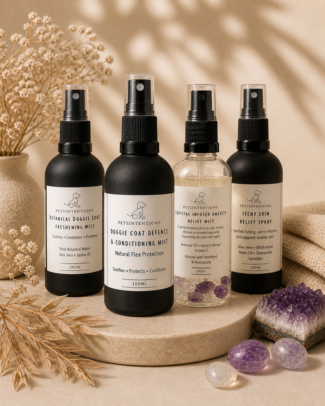 Dog Spray Bundle Set | Deodorant, Calming, Itch Relief & Conditioning Spray