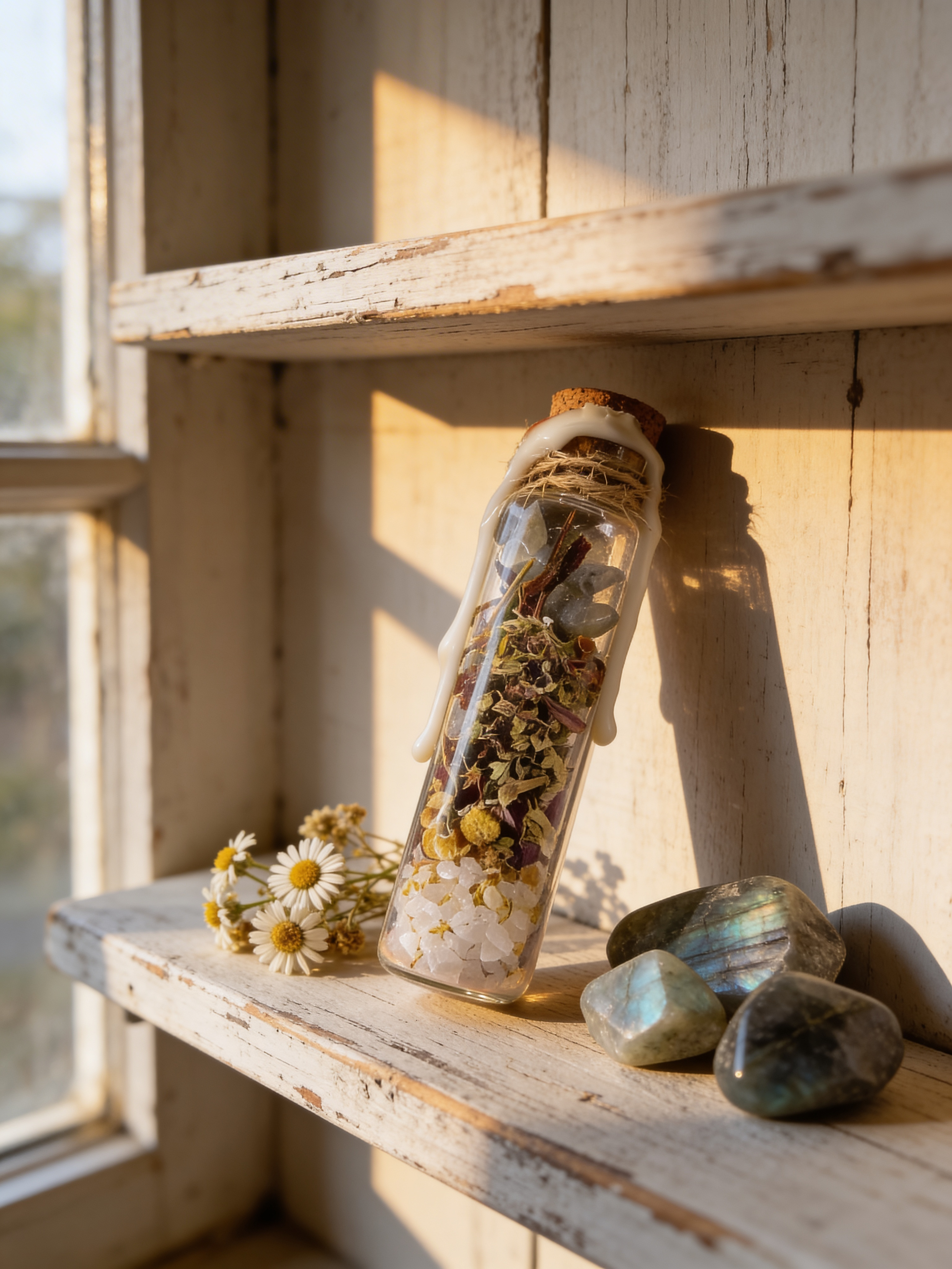 Calming Pet Anxiety Spell Jar | Crystal & Herbal Energy