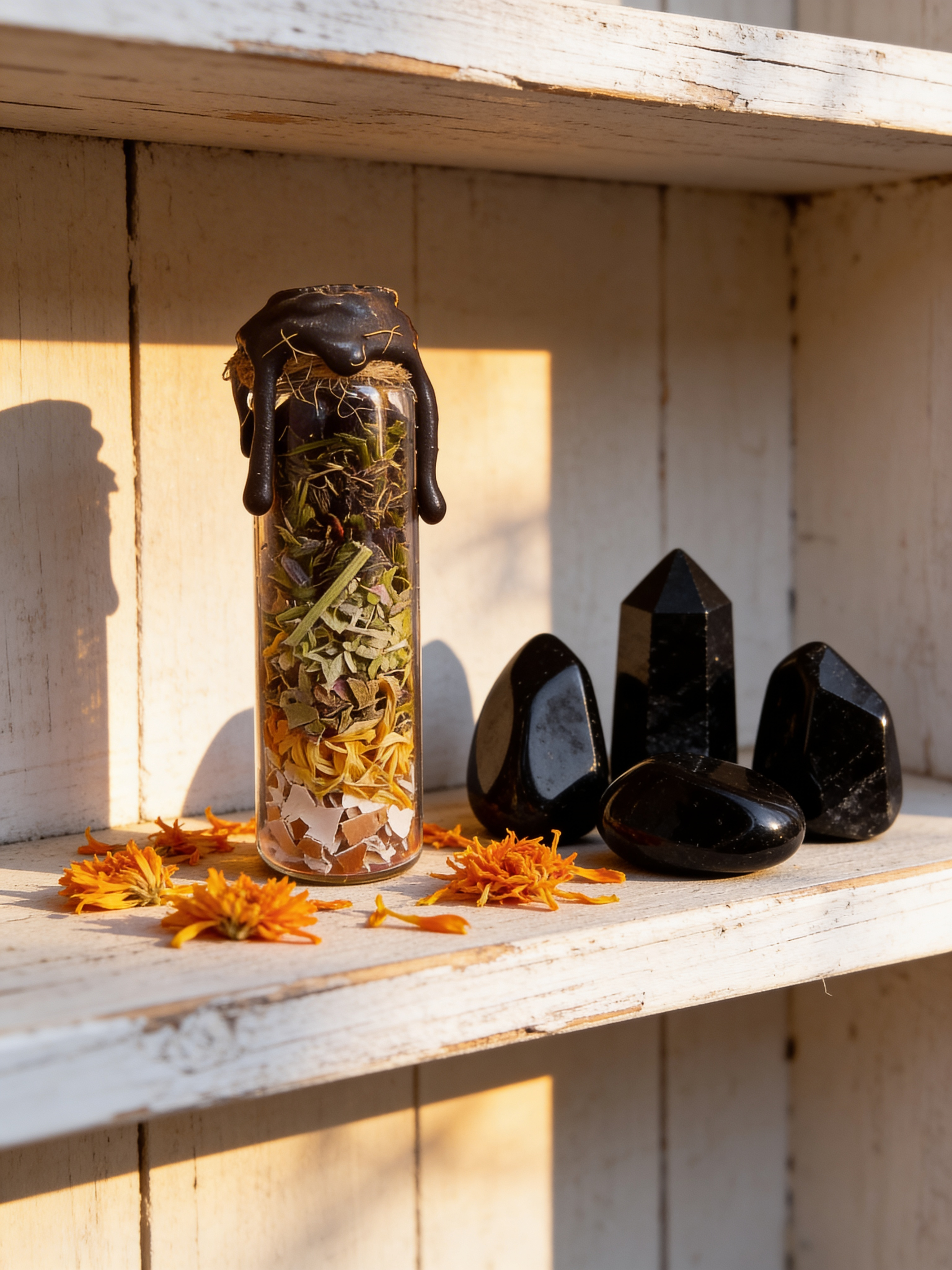 Pet Protection Spell Jar | Crystal & Herbal Protection for Dogs, Cats & Animals